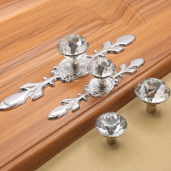 2019 25mm 30mm Transparent Clear Crystal Diamond Shape Single Door