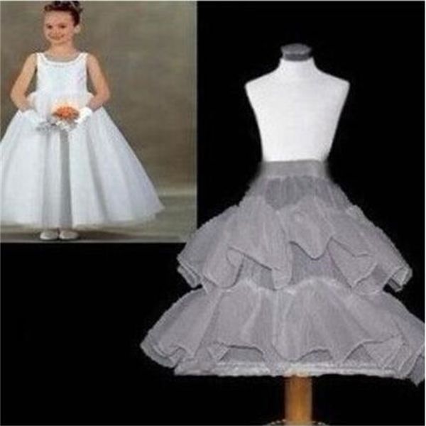 

new children petticoats wedding bride bridesmaid accessories crinoline white 2 layers 1 hoop flower girl dress kid underskirt, White;red