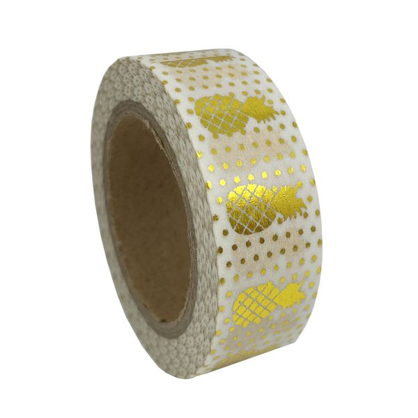 

wholesale- 2016 pineapple foil washi paper tape office adhesive scrapbooking tools kawaii for p decorative craft gift paper craf