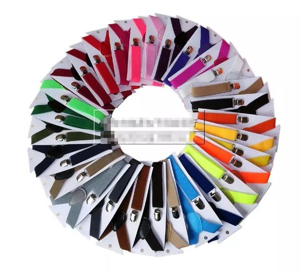 

kids toddlers suspender clip-on y-back boys & girls children elastic wedding suspender party suspenders many colors, Black