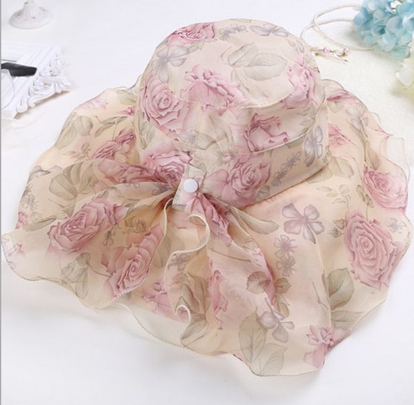 

оптовая продажа-бесплатная доставка женская летняя шляпа складной sunbonnet анти-уф вс hat пляж cap большой солнцезащитный крем strawhat, Blue;gray