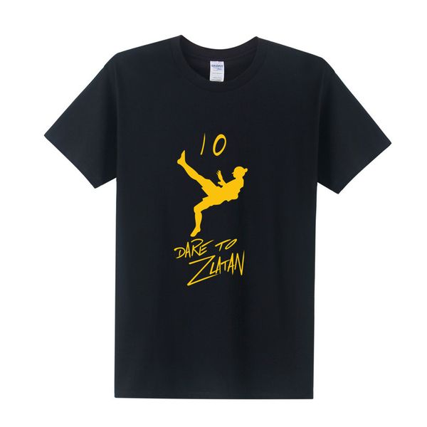 

DARE TO ZLATAN Ibrahimovic T Shirts Men T Shirt Summer Short Sleeve Cotton T-shirt Tops Free Shipping OT-223
