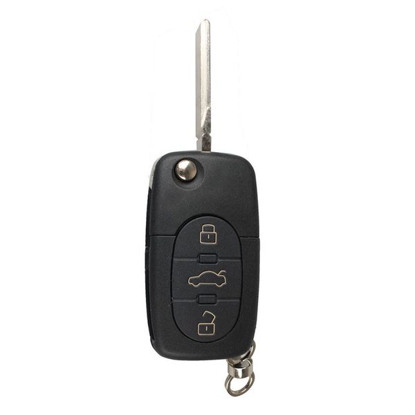 

3 button key blade haa panic folding remote key fob case for audi tt a4 a6 a8 tire pressure alarm car-styling