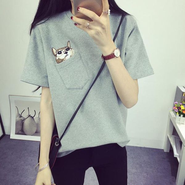 

wholesale-summer korean roupa feminina tee shirt femme clothes for women female tshirts tumblr poleras camisetas mujer t-shirt, White