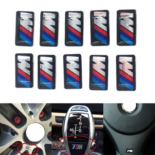 

автомобиль стайлинг 10 шт. тик спортивные колеса знак 3d эмблема м стикер этикеты колеса подходит для bmw х1 х2 х3 м1 м3 м5 м6(0.71*0.39 дюй