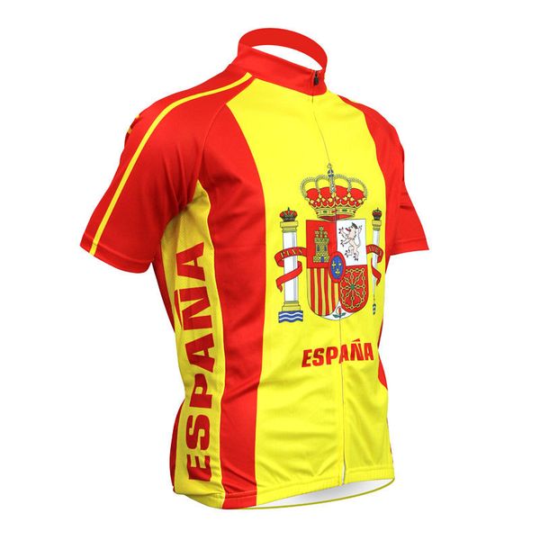 Nuova maglia da ciclismo Spagna Espana Giallo Rosso Uomo MTB Bici da strada Abbigliamento Manica corta Sopa Ciclismo Maillot Pro Team Sport Maglie 2024