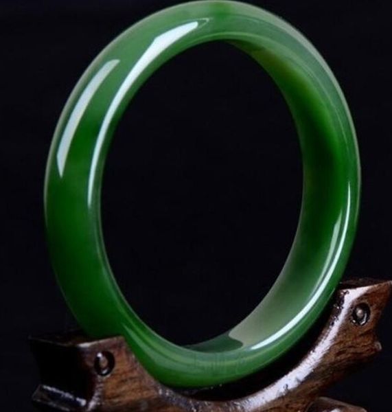 

Fine Women's jewelry green jade bangle with a certificate genuine natural green jade Emerald bangles