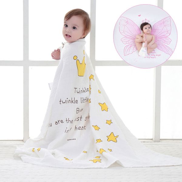 

детские одеяла новорожденные, принимающие одеяла Мягкий муслин Хлопок Baby Swaddle Wrap