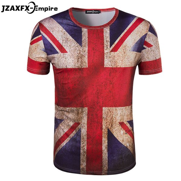 

wholesale- camisetas masculina mens union jack t shirt short sleeve o neck men print uk flag t-shirt man shirts camiseta masculina, White;black