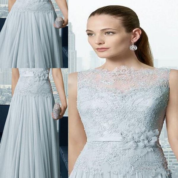 

2017 new elegant whtie lace applique tulle long bridesmaid dresses sleeveless floral beaded sash sweep train party prom dresses custom made, Blue;red