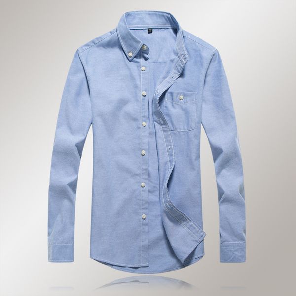 

2017 Brand Men Business Oxford Shirt Men Long Sleeves Casual Fashion Style Mens Shirts Clothing For Autum Winter large Size M-5XL
