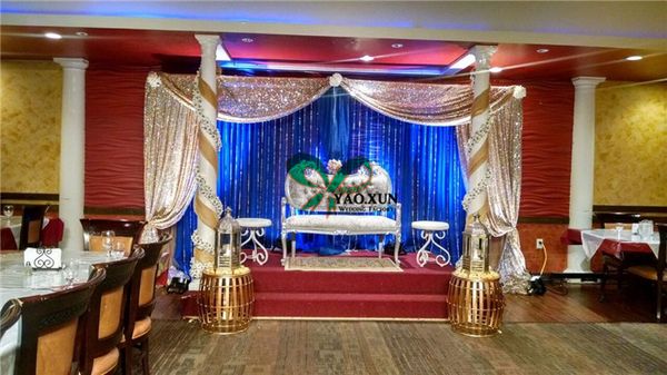 2019 New Design Royal Blue Color Wedding Backdrop With