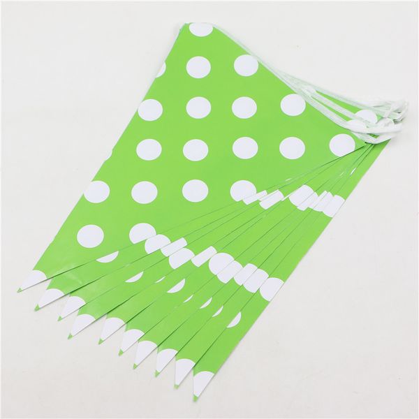 2020 Wholesale 2 5meter Colorful Dot Paper Banners Green Flags