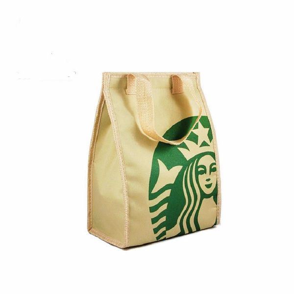 

Starbuck cooler thermal in ulation bag package portable lunch picnic bag thickening thermal brea t cooler bag box
