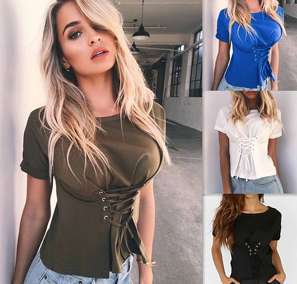 

Ladies Casual Solid Color Boat Neck Jumper Tops Womens Short Sleeved Strappy Pullover Blouse T-Shirt Shirt Tee