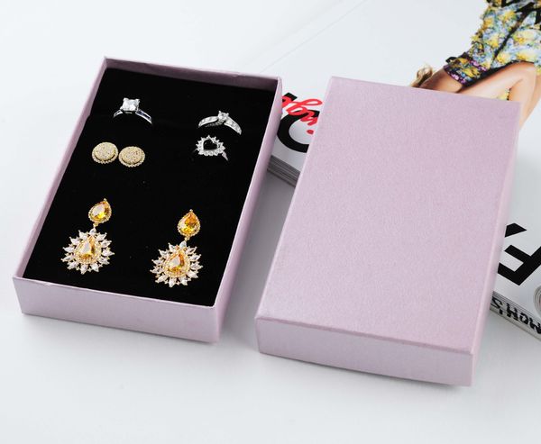 

[simple seven] classic purple specialty stripe paper necklace box,15*9.5*2.6cm jewelry packing,trend pedant package,gift rings carrying case, Black;white