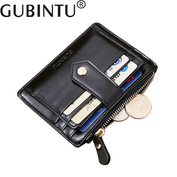 

slim credit card holders leather mini card holder purse small men wallets credit card holder for women, Brown;gray