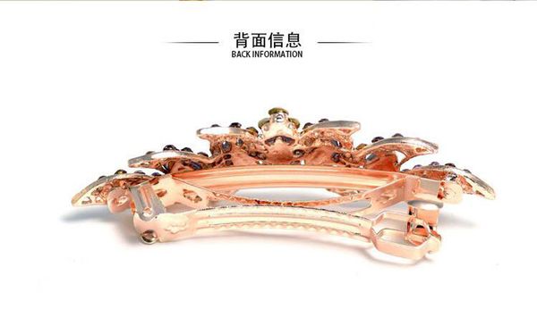 

fashion crystal flower hair clip hairpins for women hair accessories rhinestone pearl hair clips headwear, Golden;silver