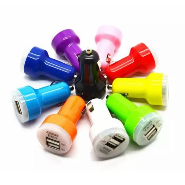 

promotion mini 2.1a dual port usb car charger universal charging adapter for apple samsung all mobile phone tablet
