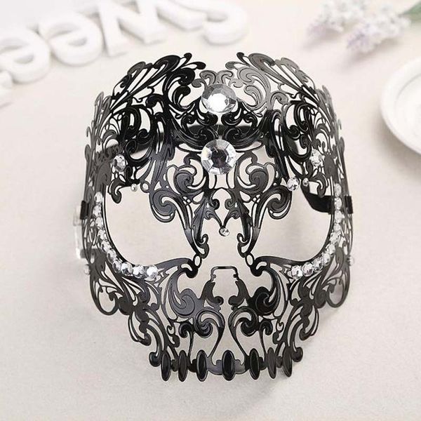 Máscara de metal de alta qualidade direto da fábrica cara cheia máscara de dança sexy oco padrão de ferro forjado máscara