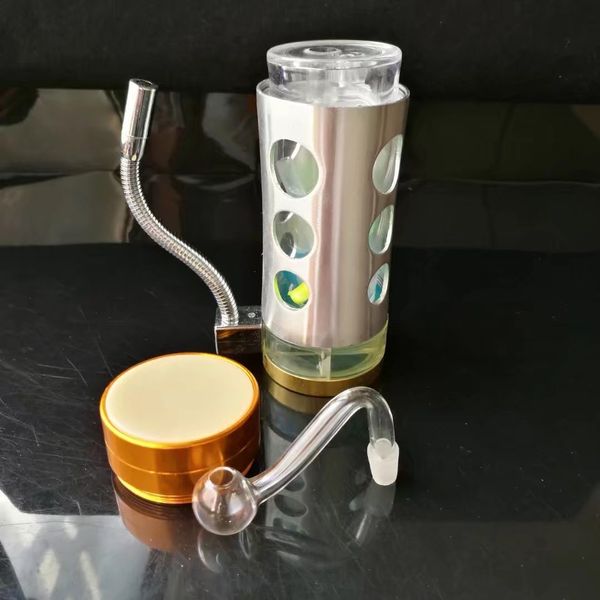 Pentola in acciaio inossidabile Yajun di alta qualità ﾠ, nuovi bong in vetro unici Tubi in vetro Tubi per l'acqua Narghilè Oil Rigs Fumo con Droppe
