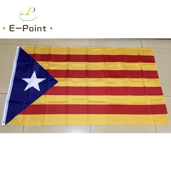 İspanya Katalonya (Catalunya) 3 * 5ft (90 cm * 150 cm) Polyester bayrak Banner Hollanda dekorasyon uçan ev bahçe bayrağı Şenlikli hediyeler