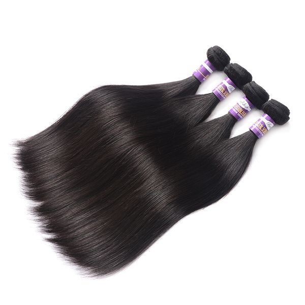 

9a peruvian virgin hair straight peruvian human hair extensions 3bundle deals peruvian straight hair weave wholesale straight no tangle, Black
