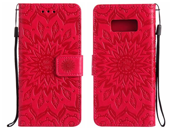 Custodia Flip Cover per Samsung Galaxy S8 S7 S6 S5 Custodia in pelle di lusso Girasole per Samsung Galaxy S8 Plus Custodia S7 S6