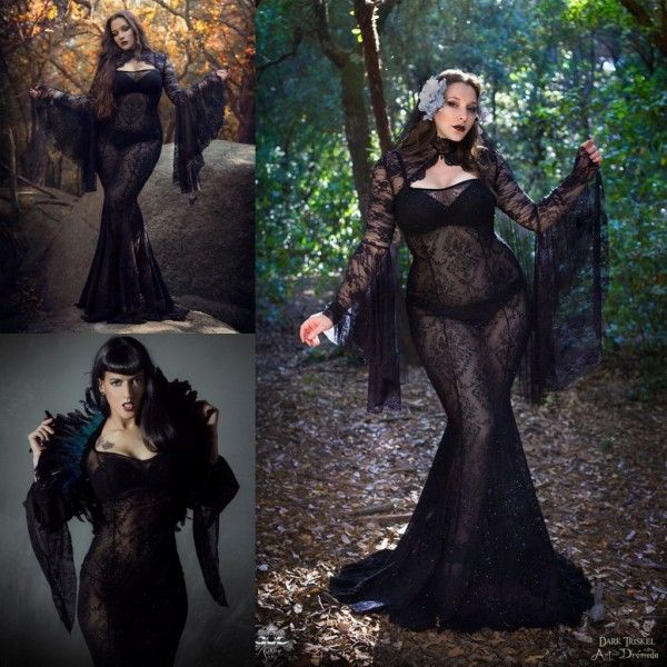 Illusion Dantel Abiye Boncuklu Uzun Kollu Elbiseler Akşam Aşınma Artı Boyutu Gotik Mermaid Balo Abiye