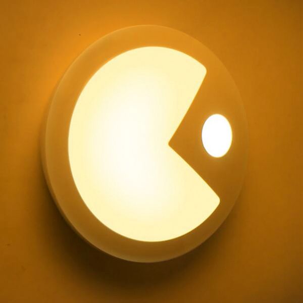 2019 Pac Man Intelligent Led Sensing Night Light Human Motion Induction Lamp Usb Charging Infrared Mini Corridor Wall Zj0247 From