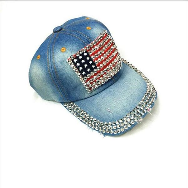 Party Decorations Denim Diamond Usa Nation Flag Design Baseball