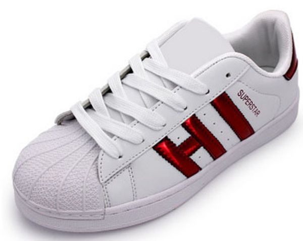 

2018 весна и осень мода Мужчины Женщины оригинальный суперзвезда супер обувь золот