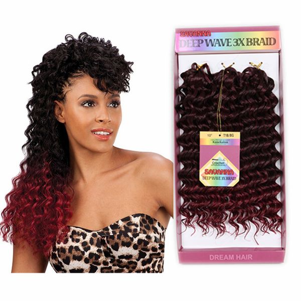Water Wave Crochet Braids Freetress Synthetic Bundles Deep Wave