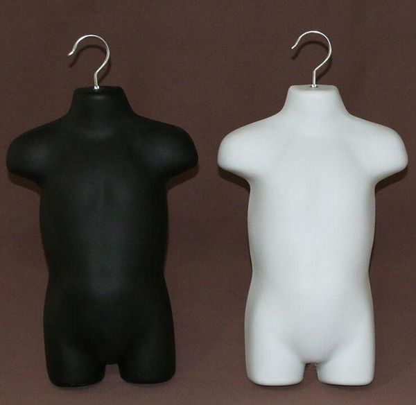 

wholesale 2colour new fashion swimsuit child hanging plastic mannequin half body hanging model for sale display mannequin 10pc/set b569, Black
