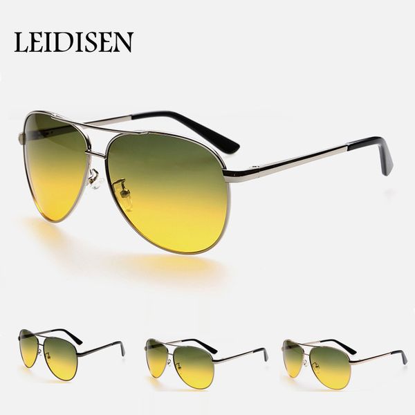 

wholesale- uv400 polarized sunglasses night vision goggles driver glasses silver night driving car yellow anti-glare sun glasses men, White;black