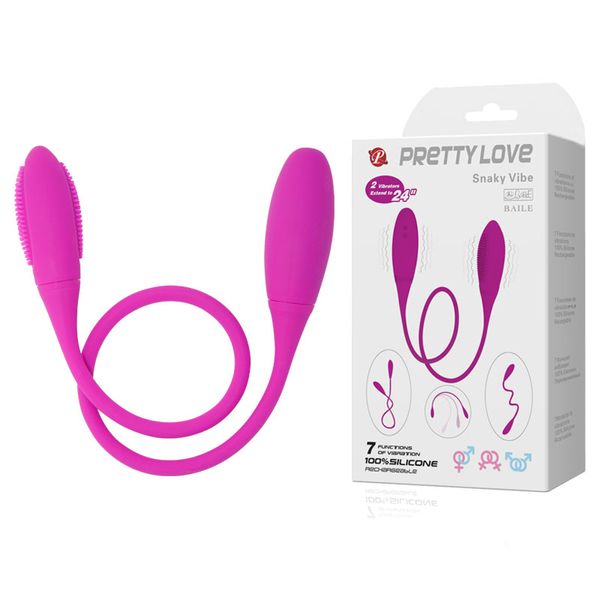 7-funzione Silicone pieno USB ricaricabile vibratore Vagina anale G spot vibratori stimolatore clitorideo giocattoli del sesso per donna / coppie 17901