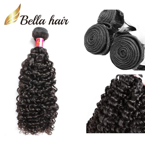 11a Cabelo virgem de qualidade Os feixes encaracolados tecem extensões de cabelo 100% humanas não processadas cortadas de onda de doadores jovens negros naturais