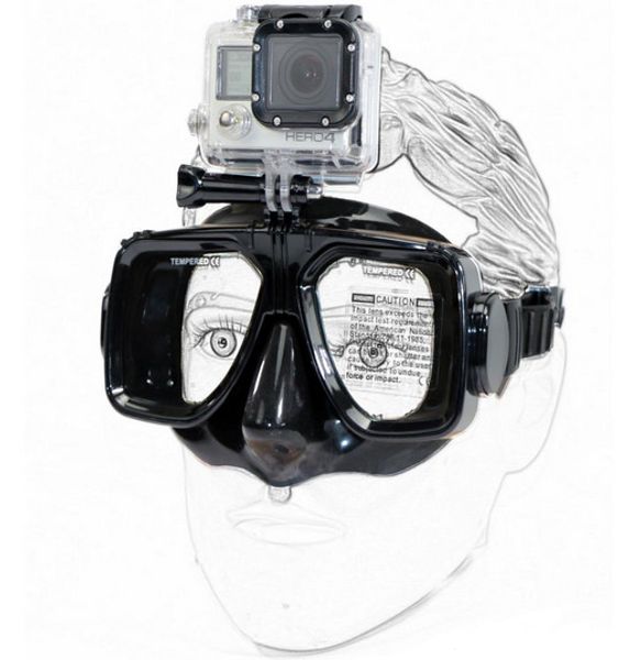 

подводный маска для gopro герой камеры аксессуары, закаленное стекло объектива для взрослых дайвинг