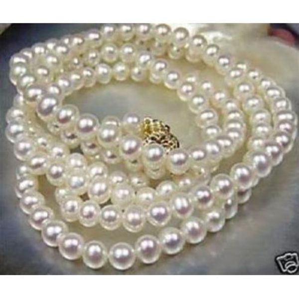 

36" genuine 8-9mm south sea white pearl necklace 14k gold clasp, Silver
