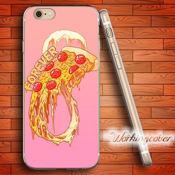 

fundas pink pizza infinity food soft clear tpu case for iphone 6 6s 7 plus 5s se 5 5c 4s 4 case silicone cover