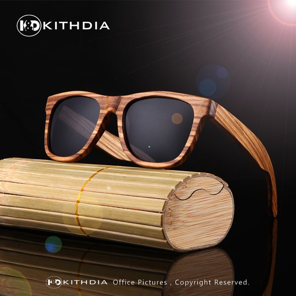 

wholesale- kithdia real bamboo wood wooden sunglasses polarized handmade wood mens sunglass sun glasses men gafas oculos de sol madera, White;black
