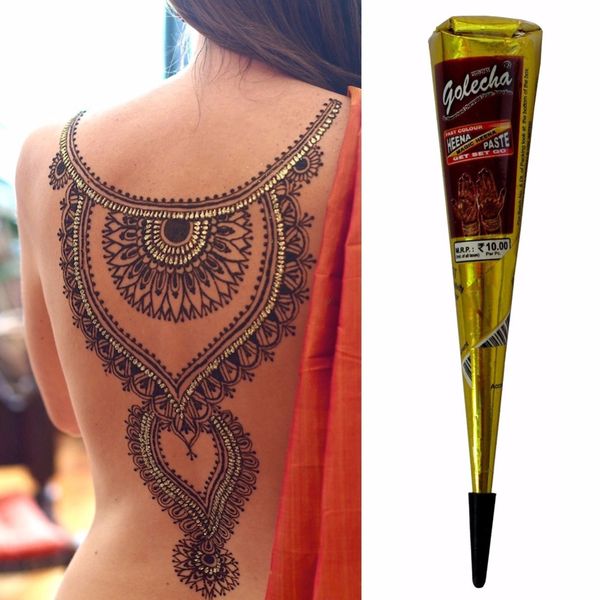 

Wholesale- High Quality Mini Natural Tattoo Henna Paste for Body Drawing Paint Tattoo Ink Black Henna Free Shipping