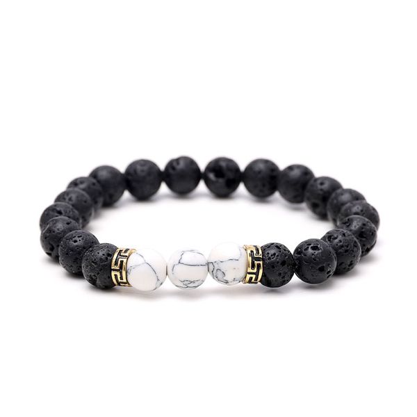 

New Lava Rock Beads Charms Bracelets colorized Beaded Men's Women's Natural stone Strands Bracelet Jewelry Crafts