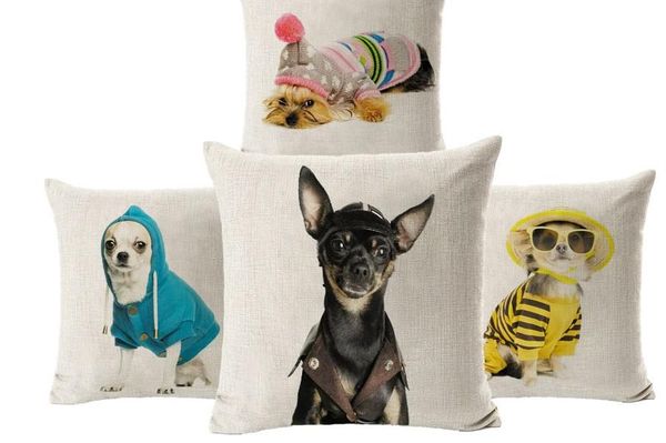 Funny Animal Dog Cushion Hot Sale Throw Pillows Case Polyester
