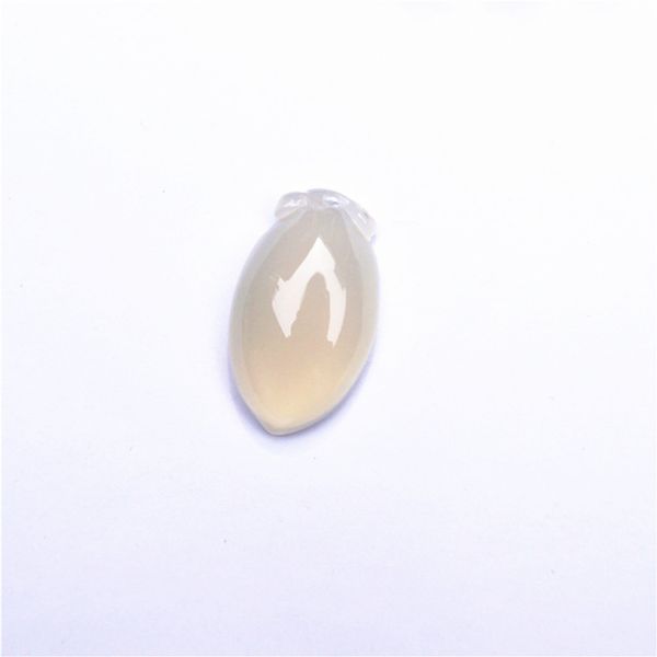 

natural agate papaya. auspicious necklace pendant, Silver
