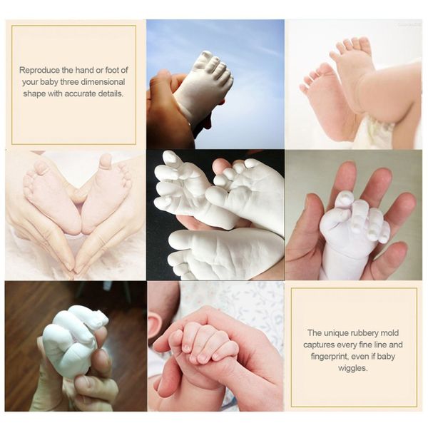 New Gift 3D Plaster Handprint Footprint Baby Adult Hand Xmas Casting Prints Kit