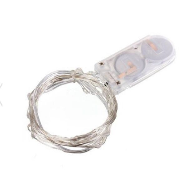

2m 20leds led string cr2032 battery 1 meter 3m 4m 5m 6m 10m operated micro mini light silver wire starry for christmas halloween decoration
