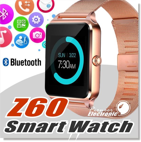 

Bluetooth Smart Watch Phone Z60 из нержавеющей стали поддержка SIM-карты TF камеры фитнес-трекер GT
