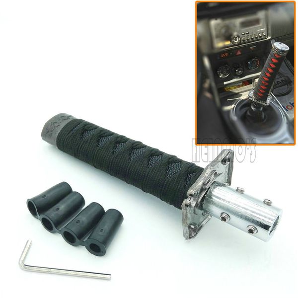 

jdm style short samurai sword shift knob shifter metal weighted sport katana shift knob with 12mm holefor universal cars