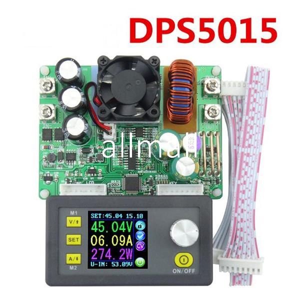 Freeshipping DP50V15A DPS5015 Tensão de corrente constante Step-down Programável fonte de Alimentação digital buck conversor de Voltagem LCD voltímetro